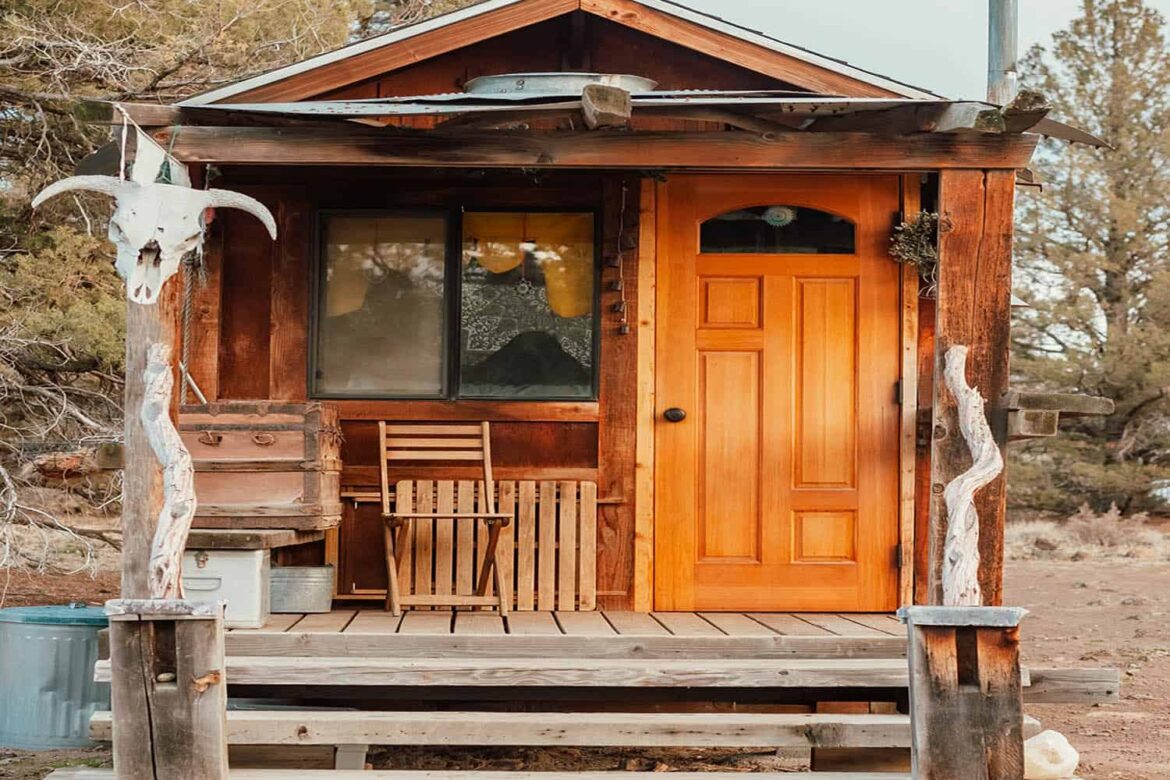 altes Tiny House in einer Austellung Baden-Württemberg